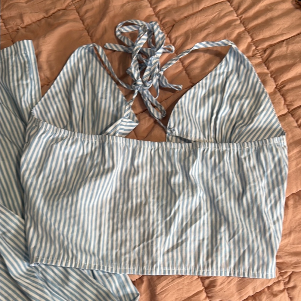 Striped Two-Piece Set - Picture 2 of 2